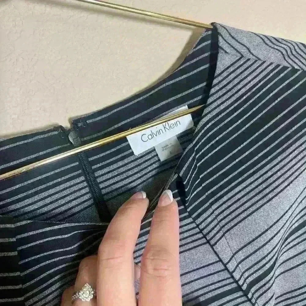 Calvin klein wear to work dress size 4 in excellent condition with waist elt - Picture 4 of 5